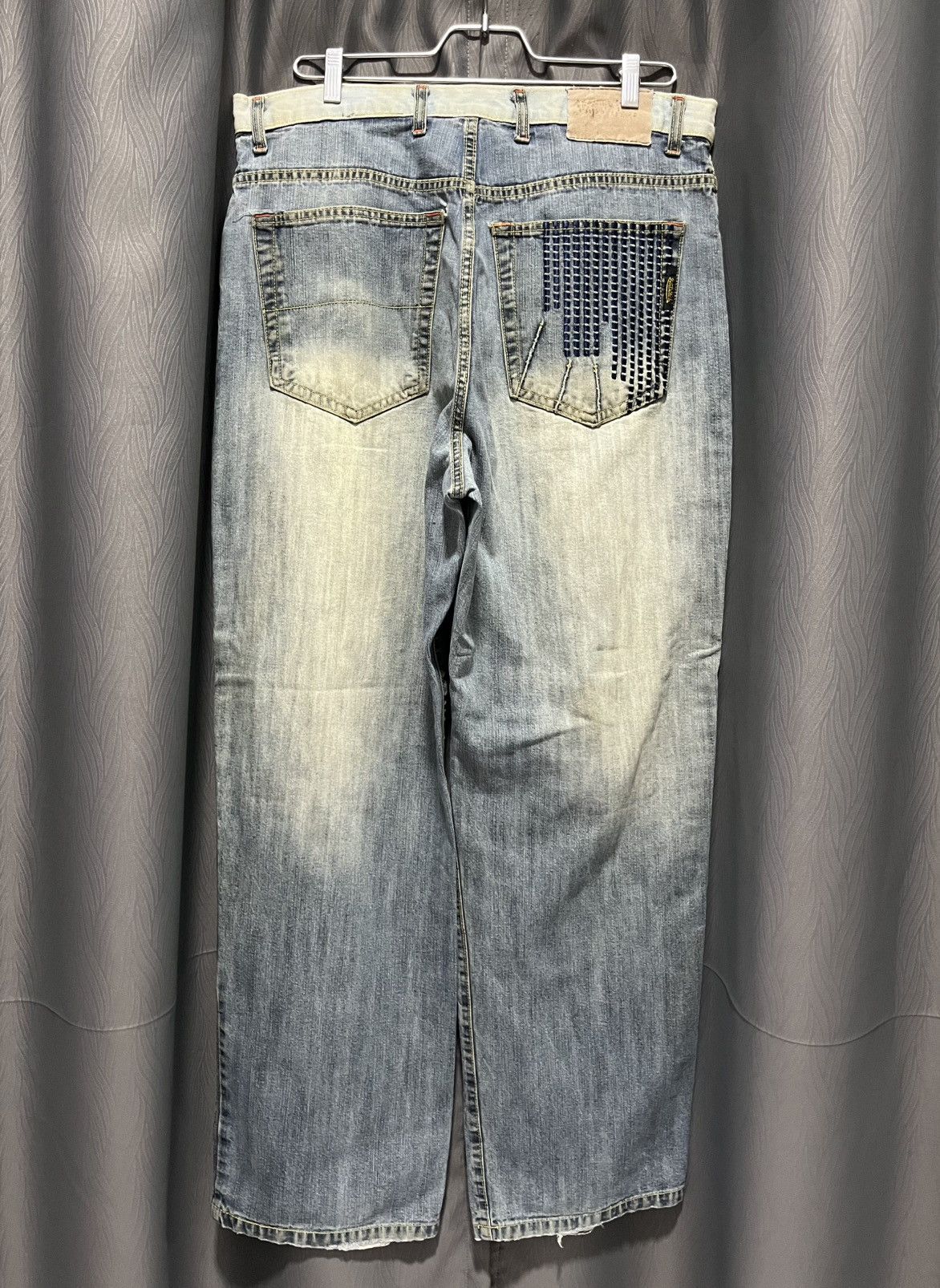 Vintage × Von Dutch Von Dutch Jeans Patchwork Bootleg 90s Baggy Size US 36 / EU 52 - 2 Thumbnail