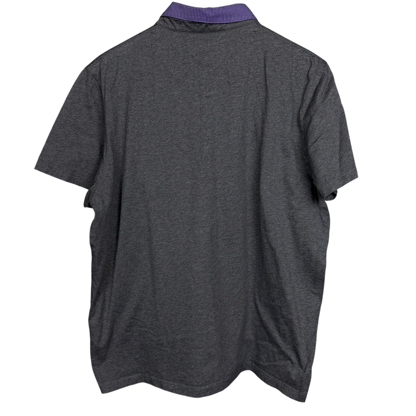 Ted Baker Ted Baker Men's 4 Dark Gray Polo Shirt Purple Contrast Size US L / EU 52-54 / 3 - 2 Thumbnail