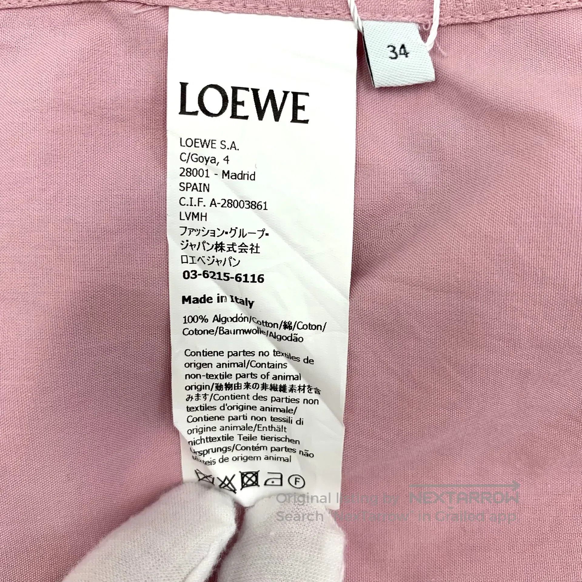 Loewe Loewe Pink logo dark pattern full print cotton hooded draw Size XXS / US 00 / IT 34 - 6 Thumbnail