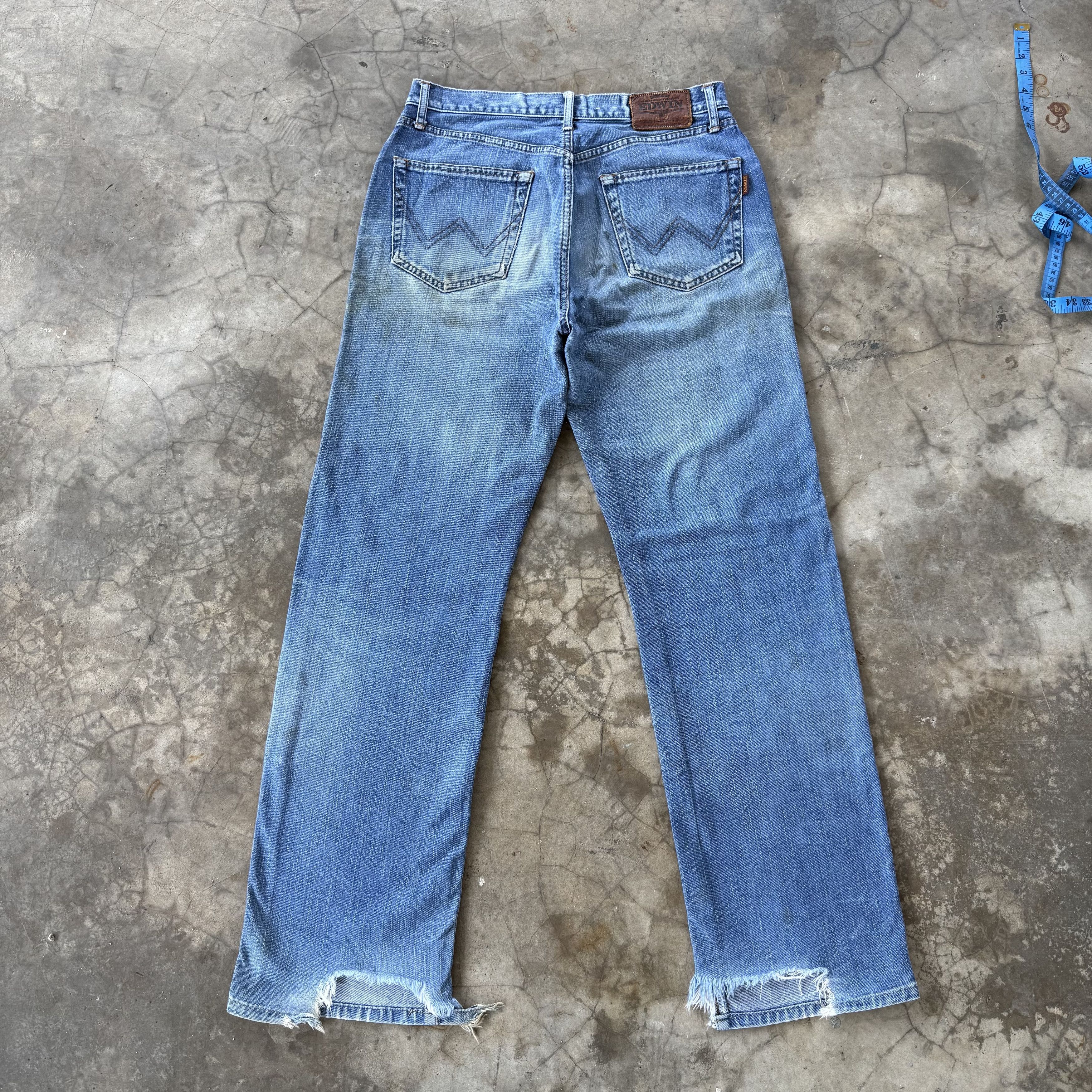 Edwin Vintage Edwin Faded Stone Wash Denim Jean W32 Size US 32 / EU 48 - 8 Thumbnail