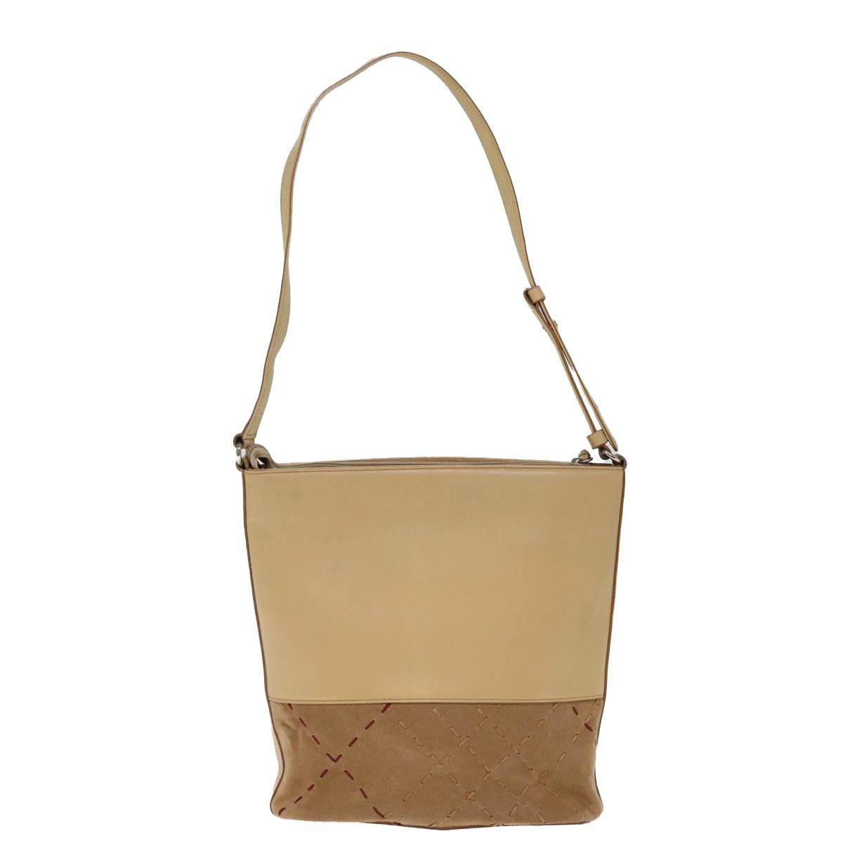 Burberry Burberry Shoulder Bag Suede Leather Beige Size ONE SIZE - 2 Thumbnail