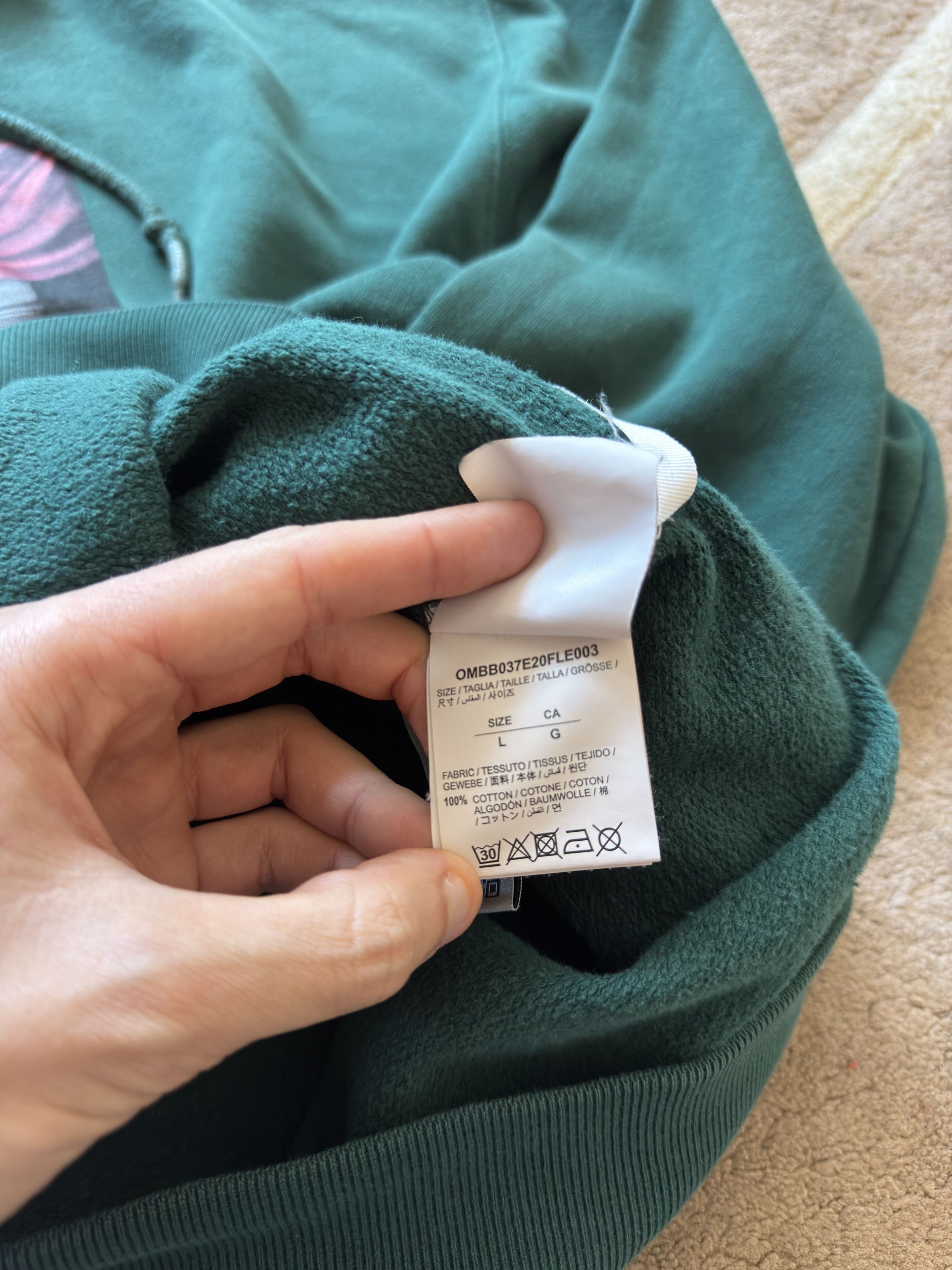 Off-White Off-White Hoodie Caravaggio Painting Hooded Dark Green Size US L / EU 52-54 / 3 - 7 Thumbnail