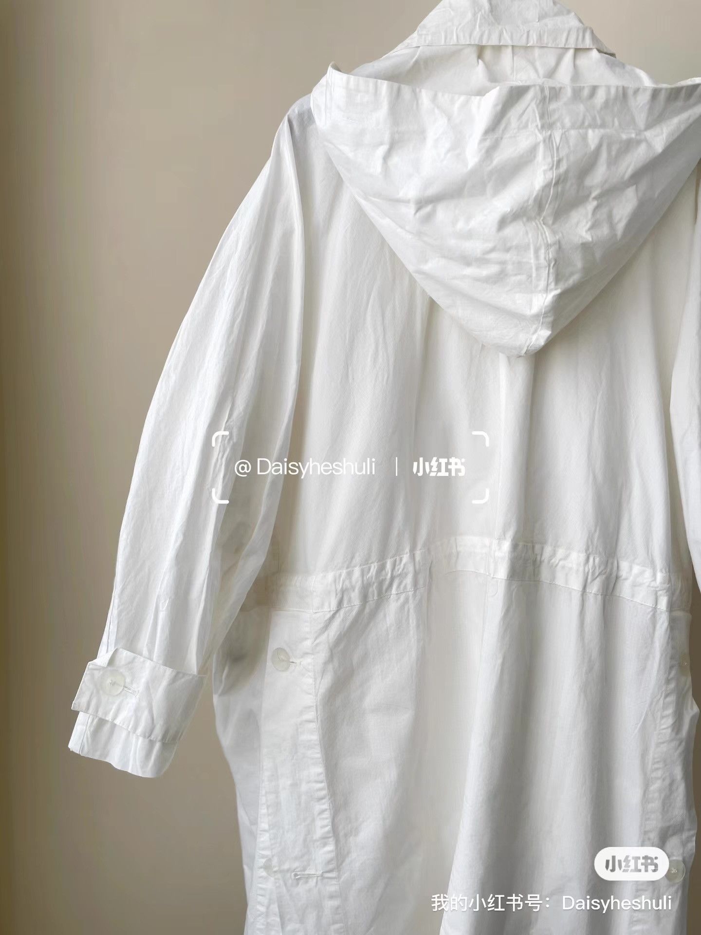 Toogood Toogood White Paper-textured Hooded Trench Coat Dress Ｑ24 Size US XS / EU 42 / 0 - 5 Thumbnail
