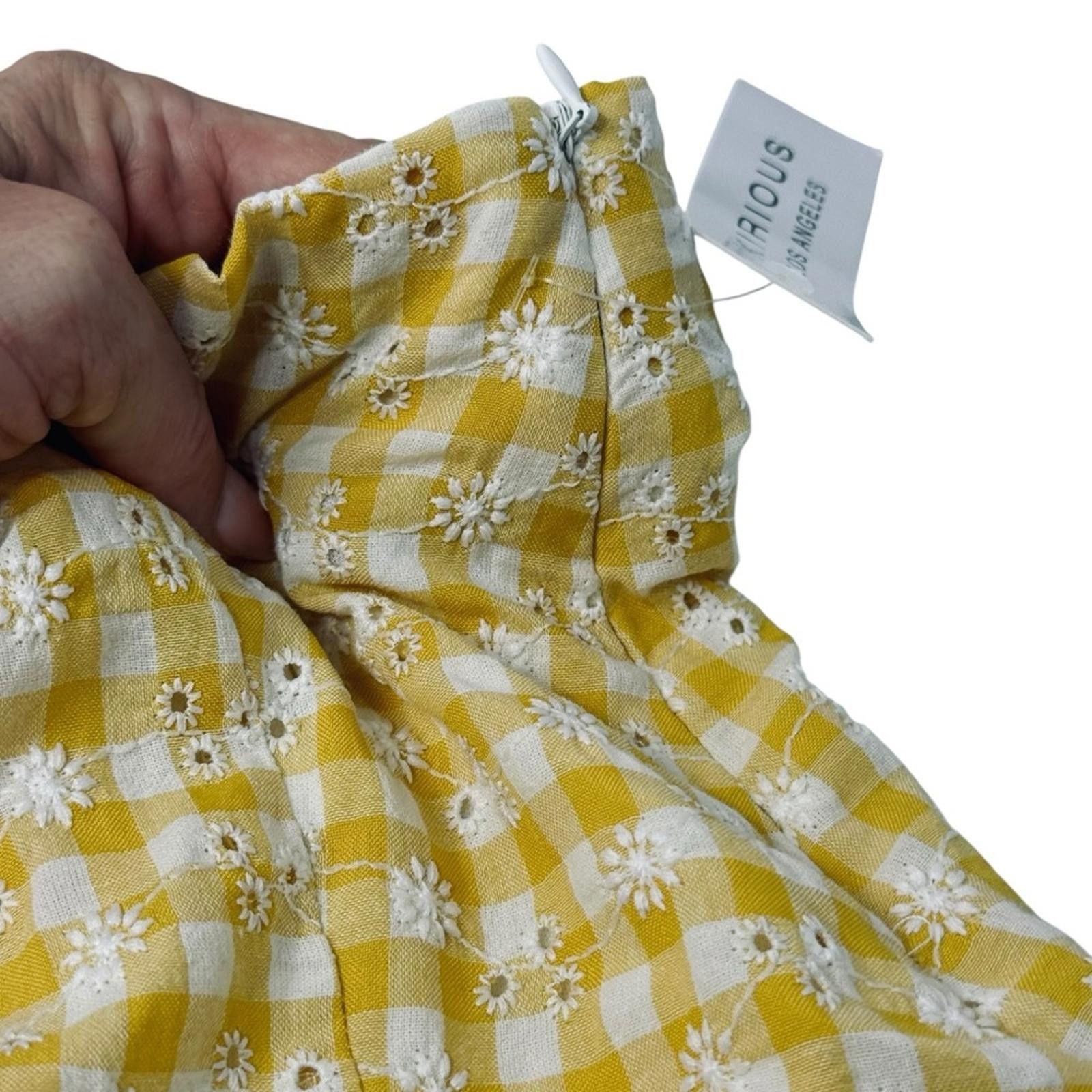 Designer NWT Kirious LA Asymmetrical Yellow Flounce Skirt Size Small Size 28" / US 6 / IT 42 - 6 Thumbnail