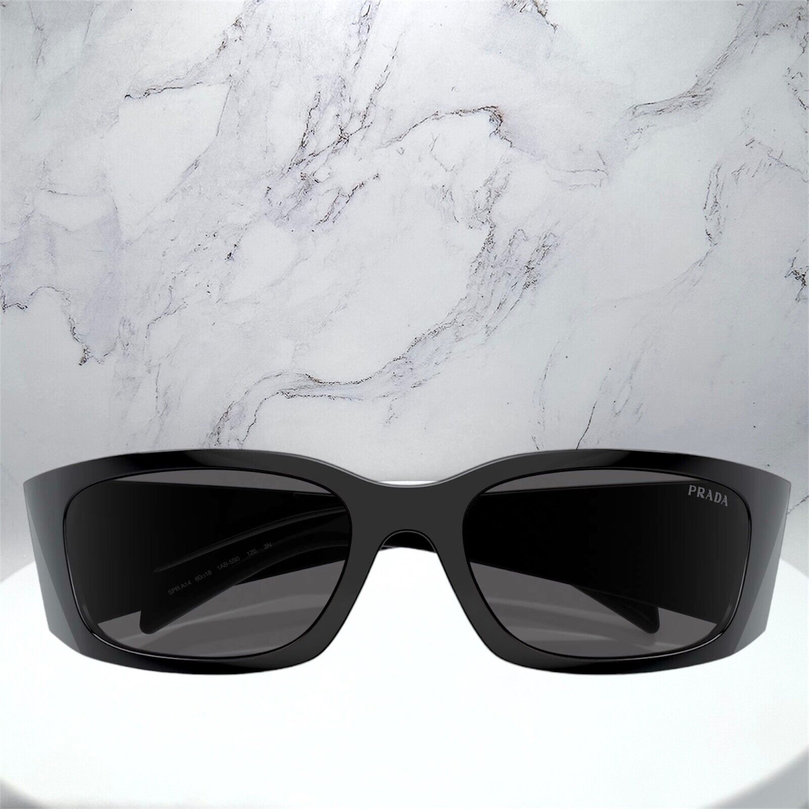 Prada Prada Sunglasses Black Symbole Logo Mask Acetate Authentic Size ONE SIZE - 11 Thumbnail