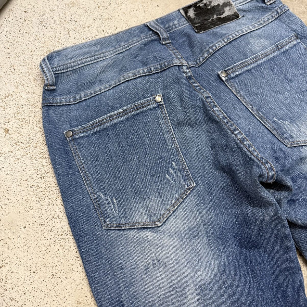 Japanese Brand Robble Whisker Distressed Straight Denim Pants Size US 28 / EU 44 - 12 Thumbnail