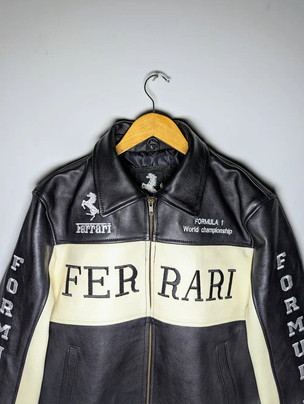 Ferrari × Handmade × Vintage Ferrari cafe Racer Motorcycle Leather ...