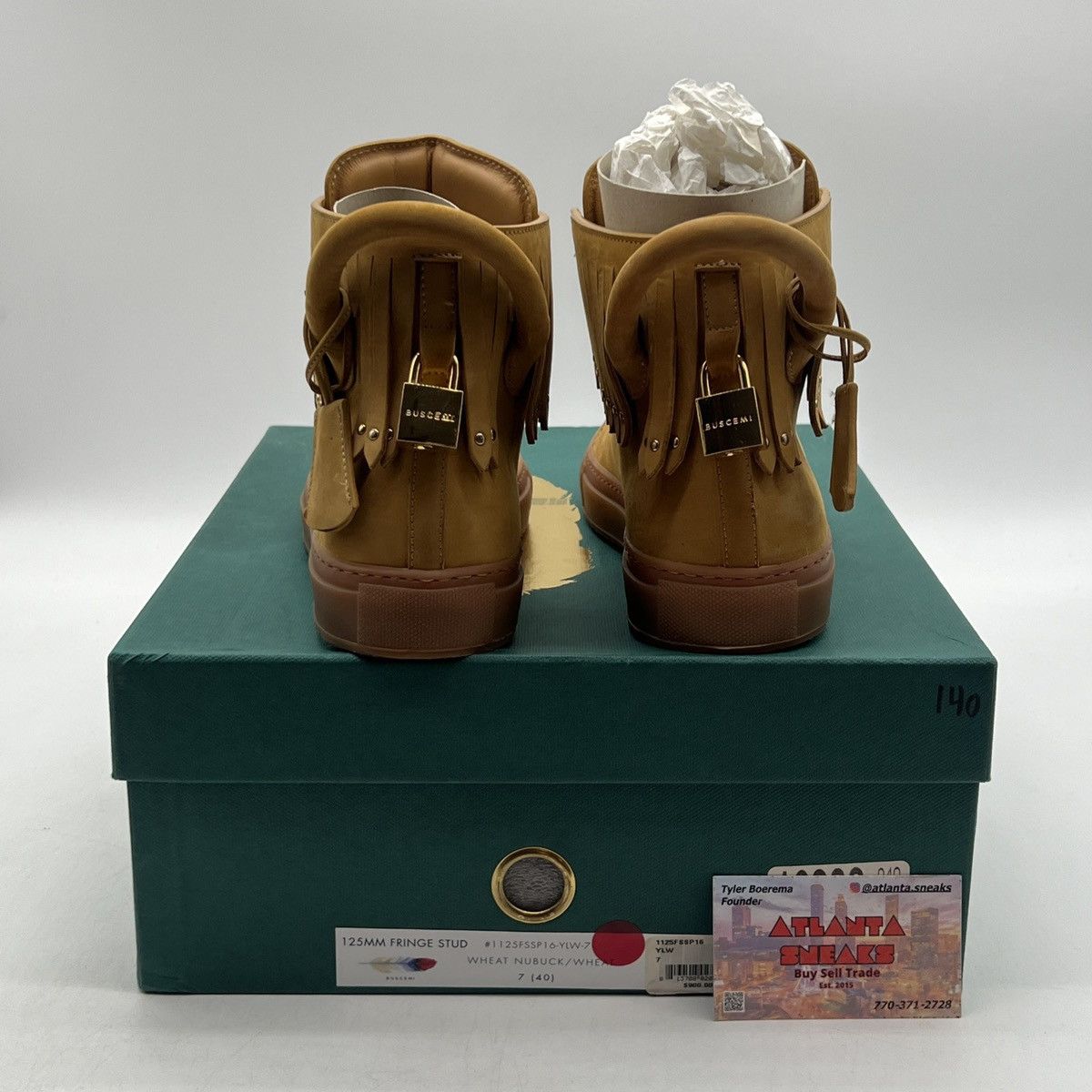 Buscemi Buscemi 125MM Fringe Stud Leather Sneakers Shoes Size US 7 / EU 40 - 3 Thumbnail