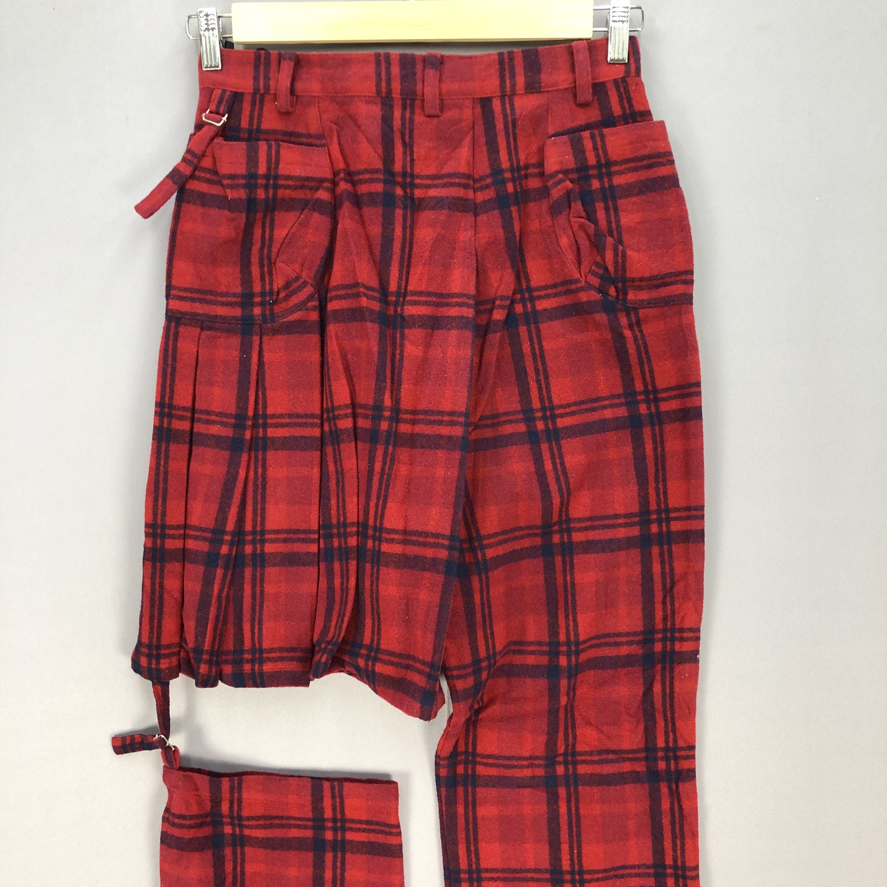 Japanese Brand × Vintage Vintage Wool Pants Seditionaries Punk Check Trousers Size 28" / US 6 / IT 42 - 3 Thumbnail