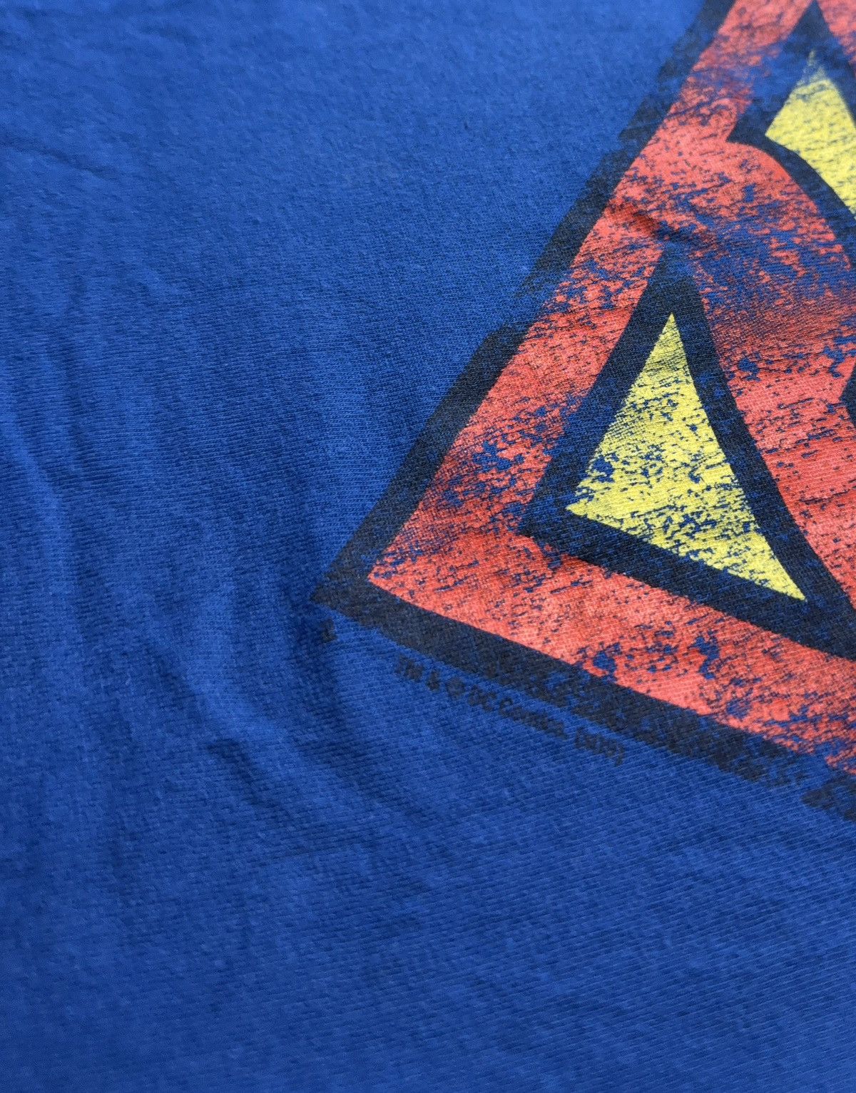 DC Comics Vintage 2009 DC Superman Distressed Graphic T-Shirt Blue Size US M / EU 48-50 / 2 - 4 Thumbnail