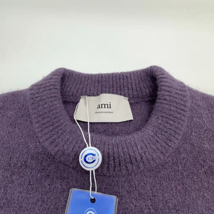 AMI AMIPARIS Purple Heart Embroidered Sweater -2507 Size US M / EU 48-50 / 2 - 7 Thumbnail
