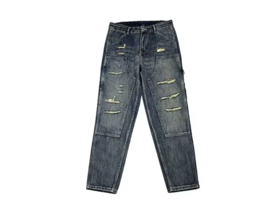 Ripped Patch Baggy Jeans