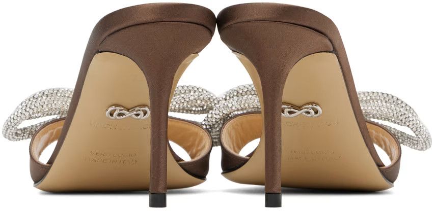 MACH & MACH o1s22i1n0724 Silk Satin Mules in Brown Size US 7 / IT 37 - 2 Thumbnail