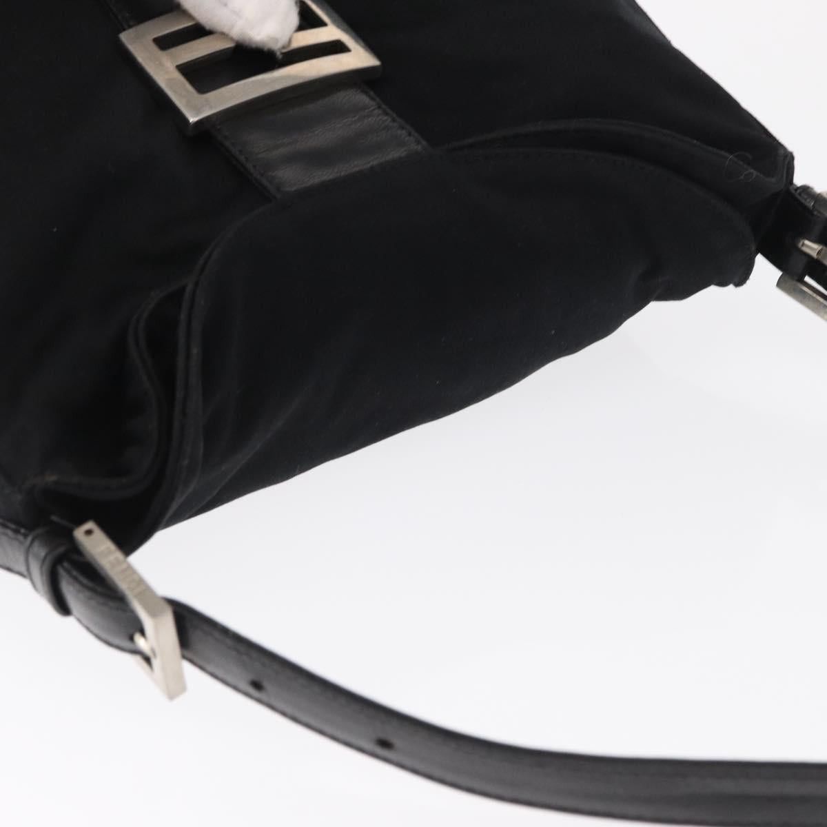 Fendi FENDI Mamma Baguette Shoulder Bag Nylon Black Silver Auth Size ONE SIZE - 6 Thumbnail