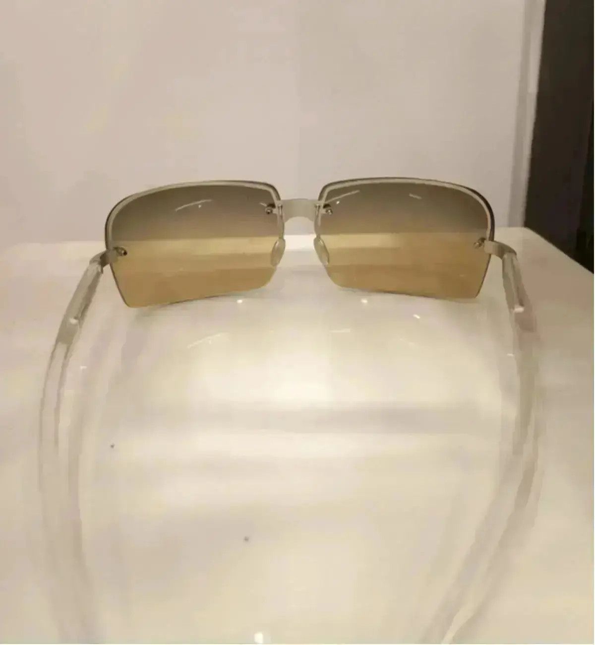 Prada × Vintage PRADA Sunglasses Rectangle Symbole Wrap Shield Mask Star Size ONE SIZE - 2 Thumbnail