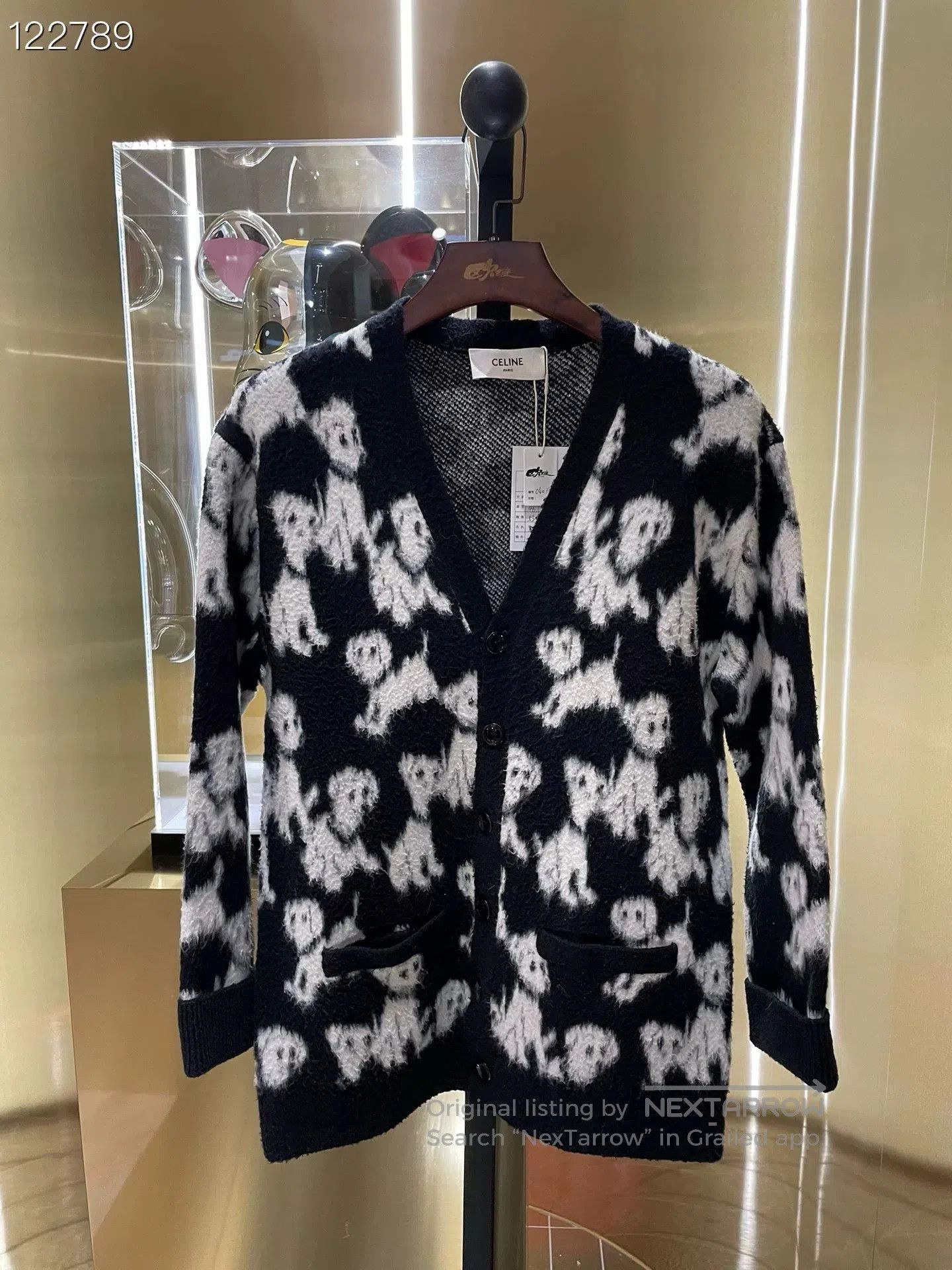Celine Celine Amy Dorian SS22 Dog Jacquard Brushed Wide. Size XS / US 0-2 / IT 36-38 - 2 Thumbnail
