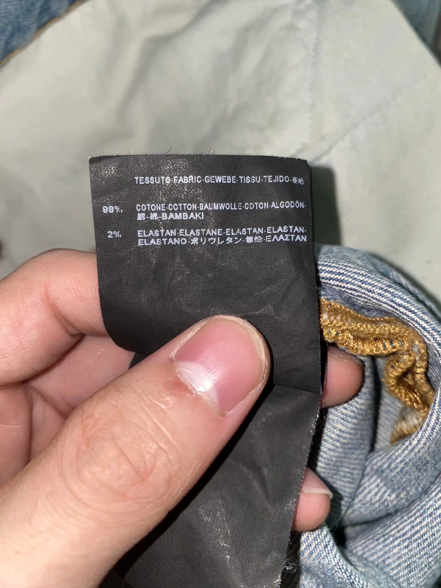 Saint Laurent slp16SS runway-style distressed jeans