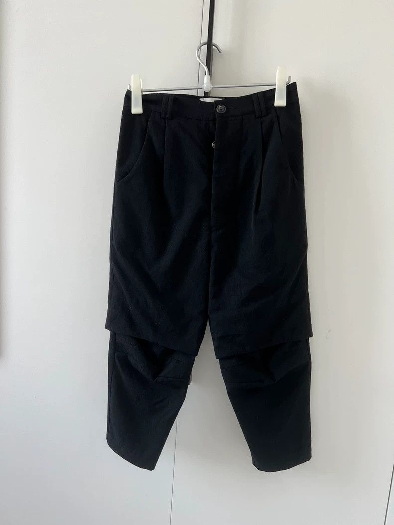 Song For The Mute Song For The Mute black pleated full wool casual pants Size US 28 / EU 44 - 1 Thumbnail