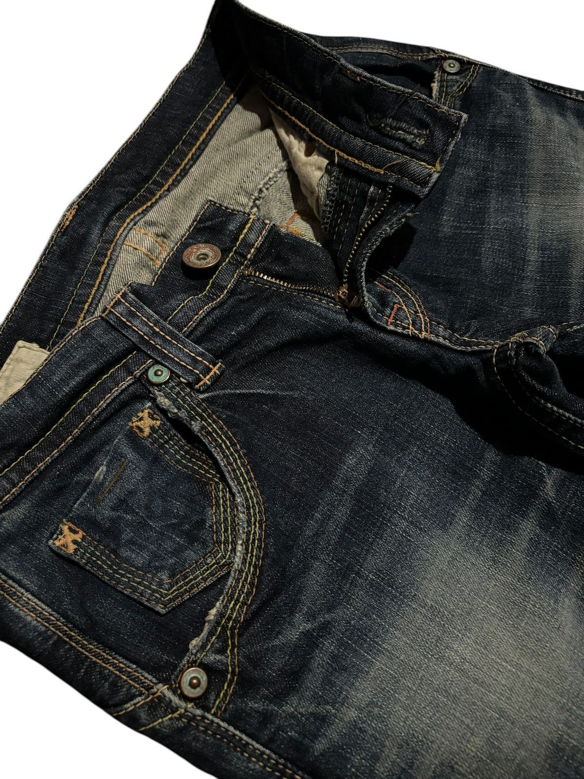 Beauty Beast × Japanese Brand × Vintage Japanese Domingo Flared Bootcut Faded Jeans Denim Size US 30 / EU 46 - 5 Thumbnail