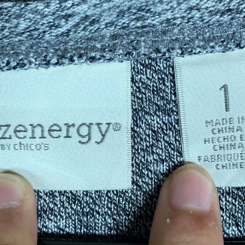 Vintage Chico's Zenergy Womens Sweater Gray White Long Sleeve Tunic Knit Stretch M Regular Size Tunic Sweater Women Casual Workwear Lounge 1 (M) Size M / US 6-8 / IT 42-44 - 6 Thumbnail