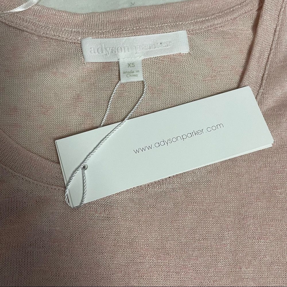 Other NWT New Adyson Parker Pale Pink Rayon Flutter Sleeve Knit T Size XS / US 0-2 / IT 36-38 - 7 Thumbnail
