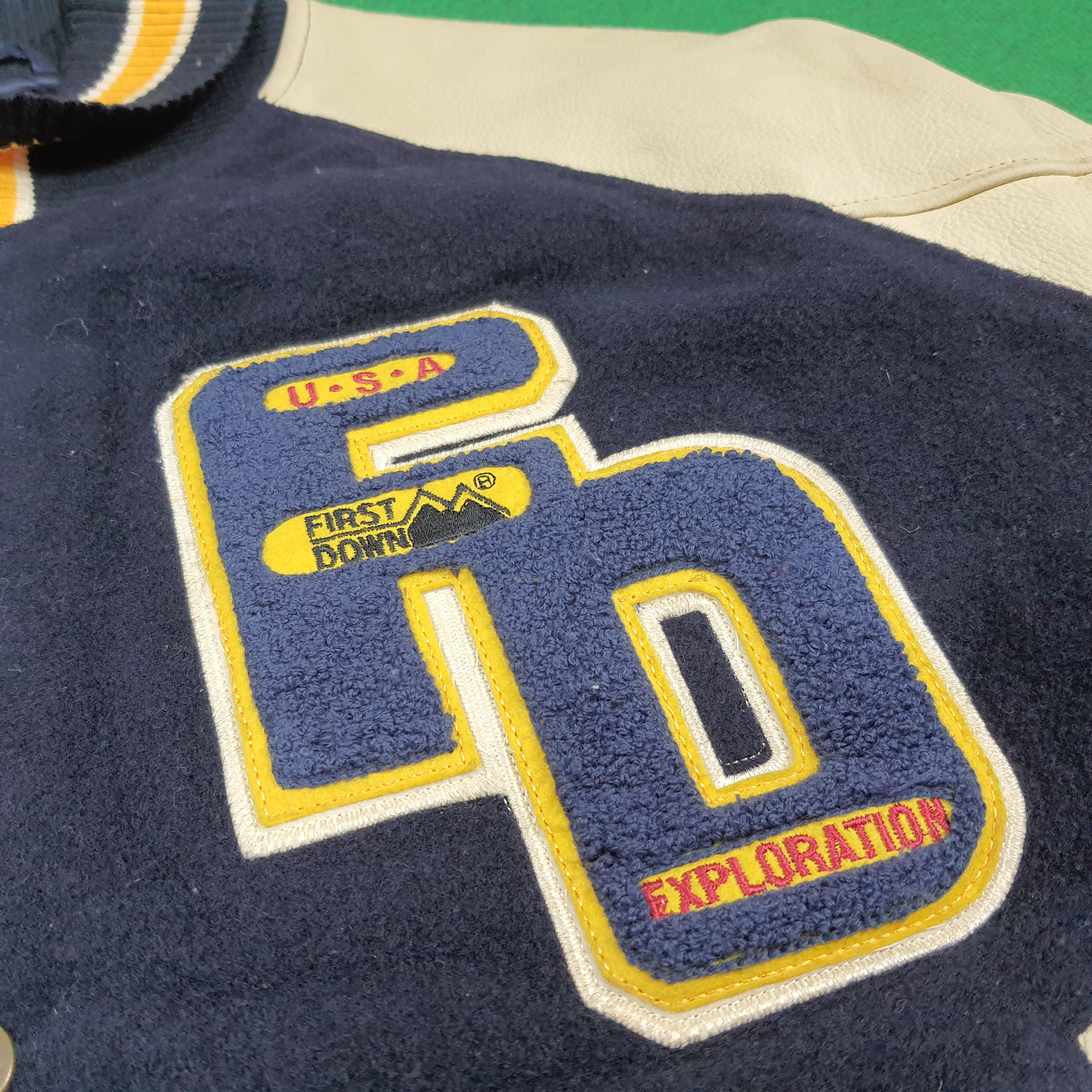 Vintage Vintage First Down Exploration USA Letterman Jacket C291N34 Size US L / EU 52-54 / 3 - 8 Thumbnail