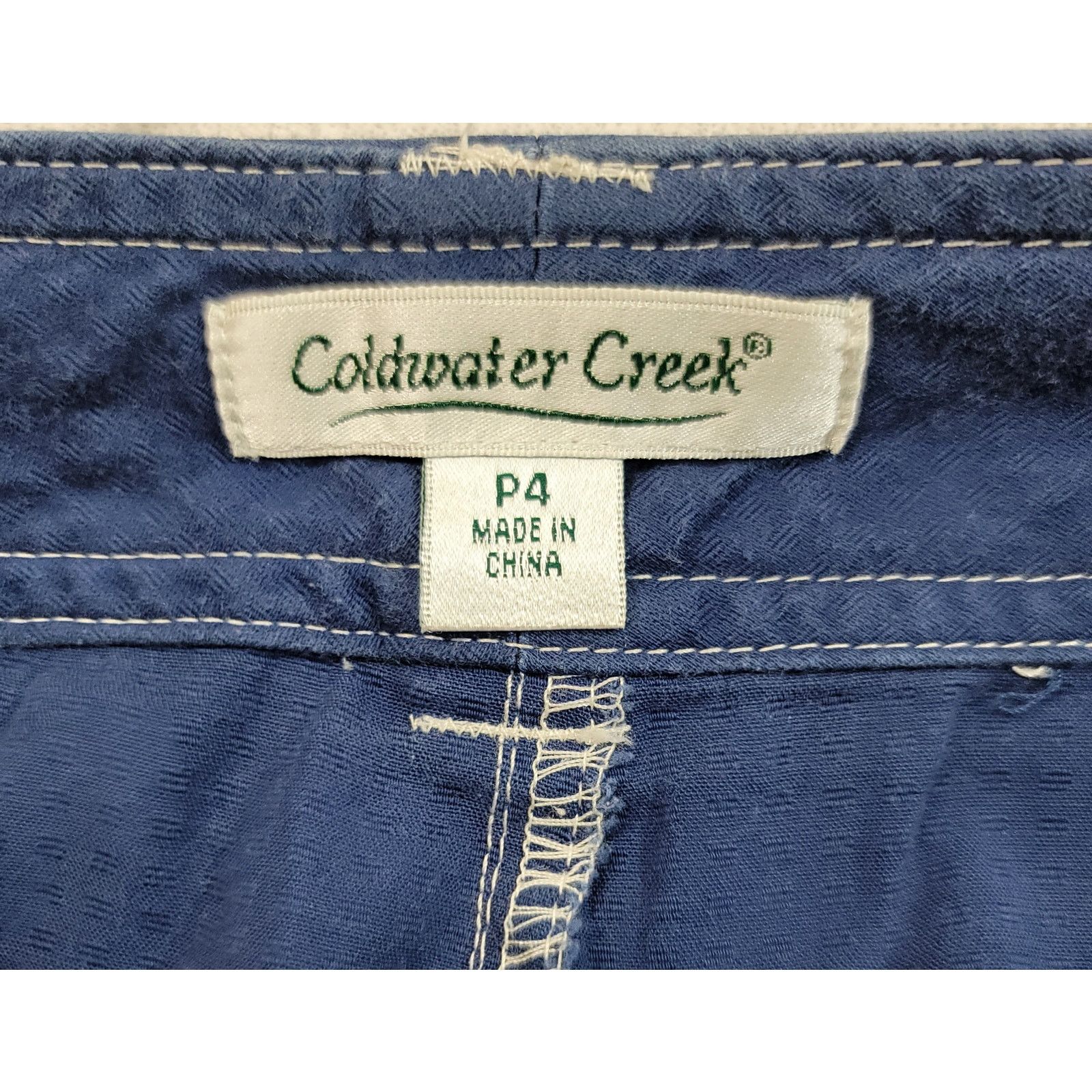 Coldwater Creek Coldwater Creek Navy Blue Capri Pants P4 Exposed Stitching Size 27" / US 4 / IT 40 - 4 Thumbnail