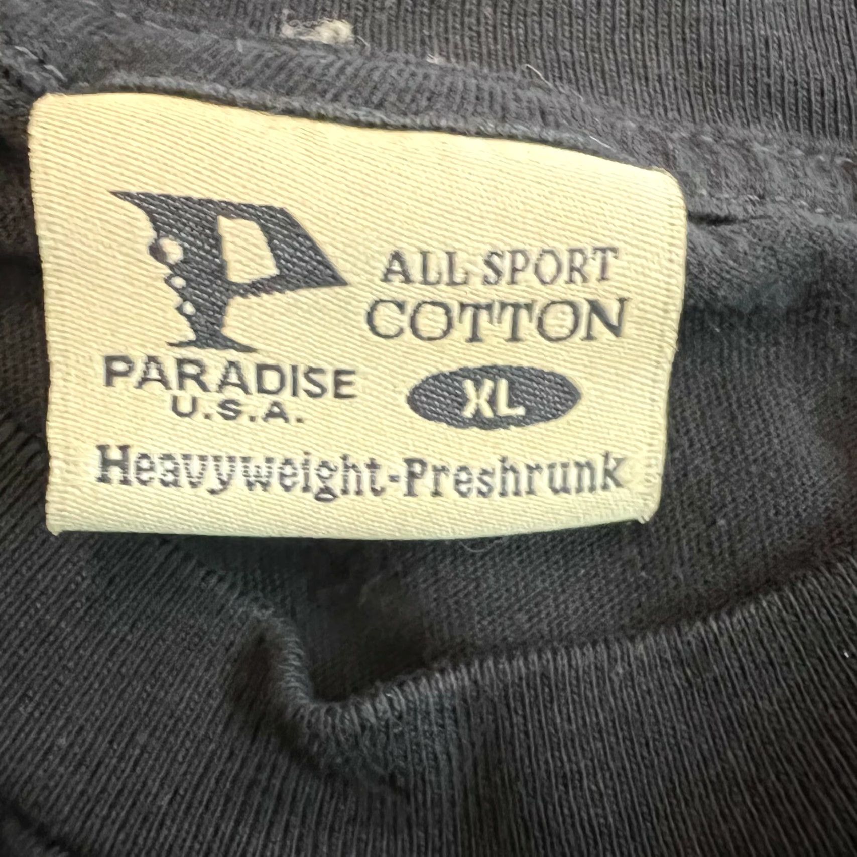 Paradise Paradise T-Shirt Black XL Men Tomahawk 2003 Graphic Short Sleeve Crew Neck 100% Cotton USA Vintage No N/A? Size US XL / EU 56 / 4 - 6 Thumbnail