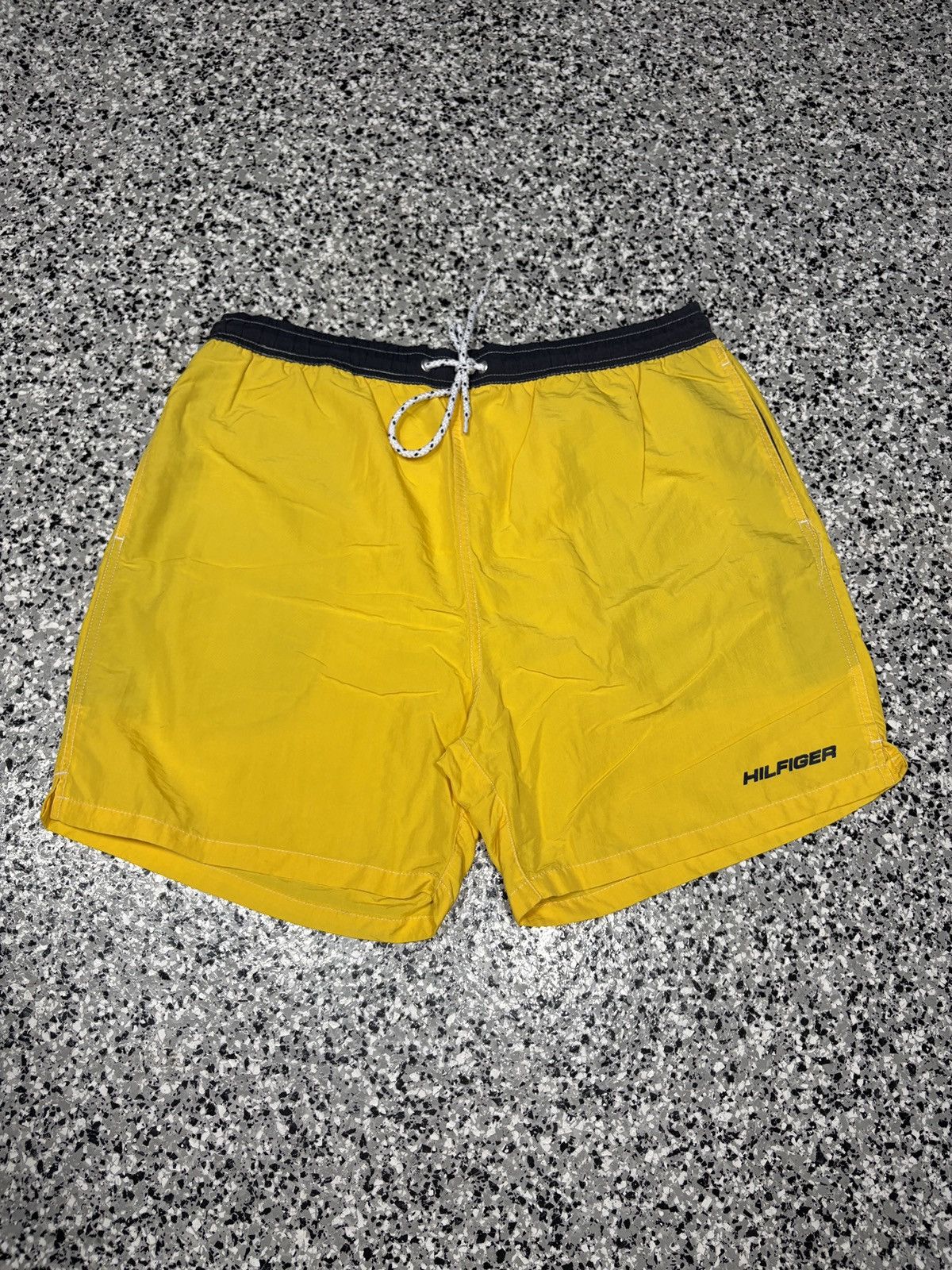 Tommy Hilfiger Vintage Tommy Hilfiger Yellow Swim Shorts Size L Size US 34 / EU 50 - 1 Thumbnail
