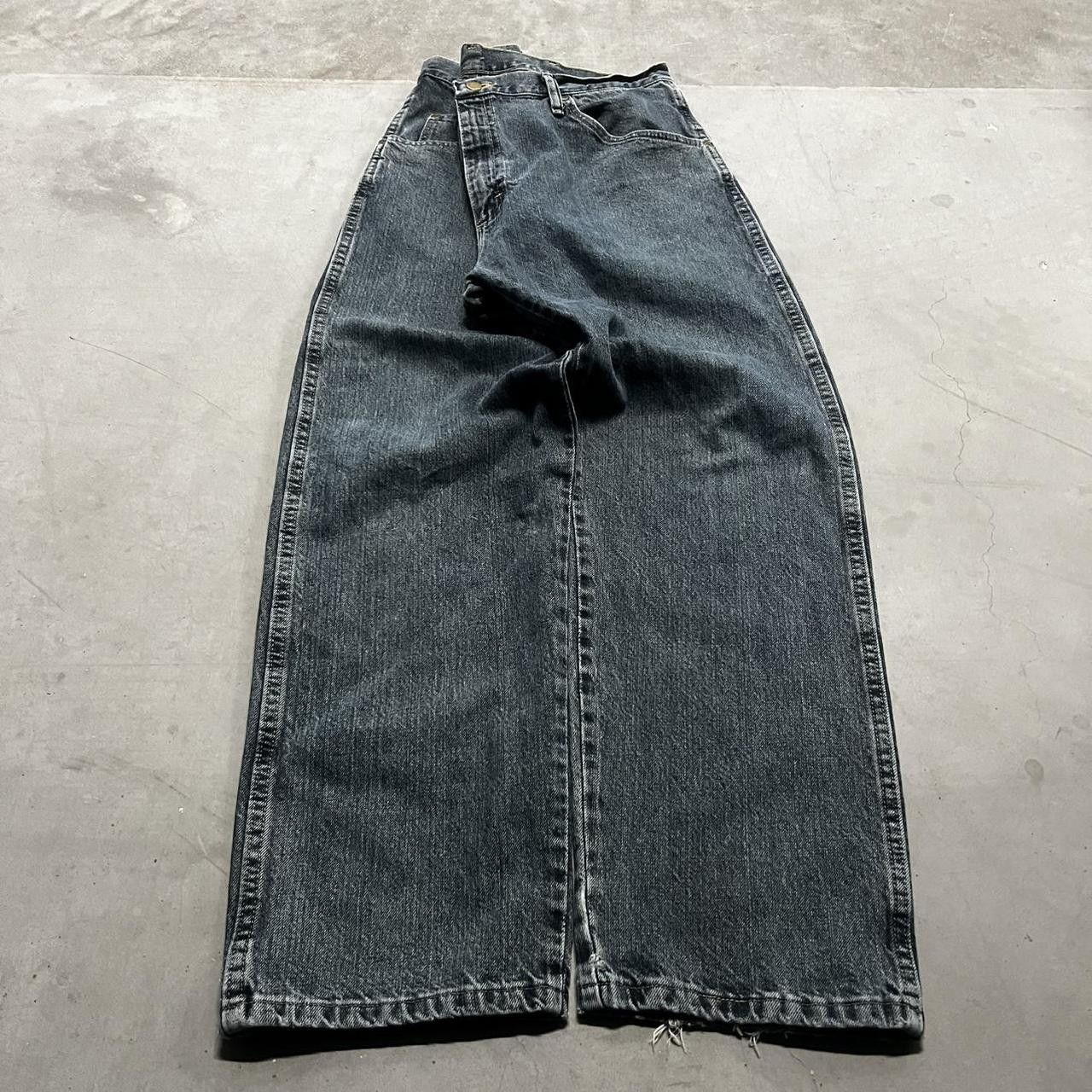 Japanese Brand × Vintage Vintage Y2K Baggy Skater Style Dark wash Denim Jeans! Size US 38 / EU 54 - 3 Thumbnail