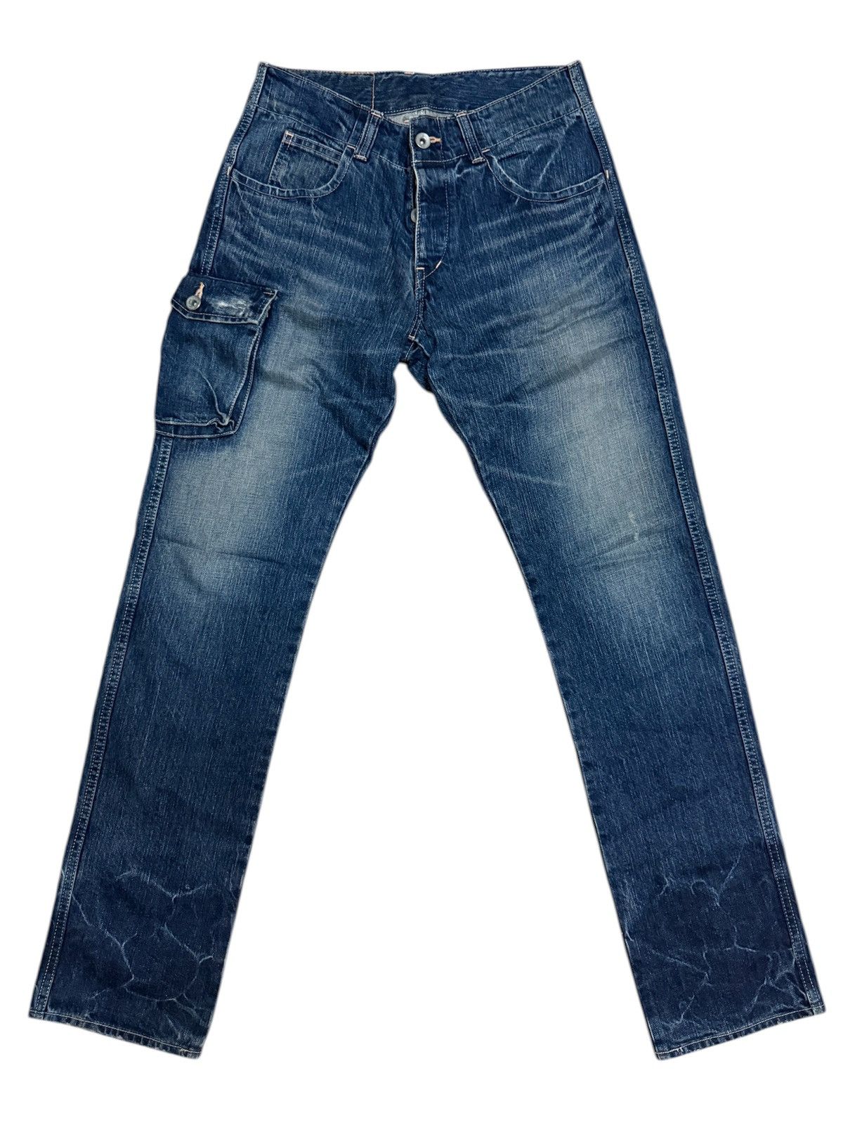 Johnbull JOHNBULL Denim Cargo Pants / Streetwear / Multipocket W28 Size US 28 / EU 44 - 1 Thumbnail