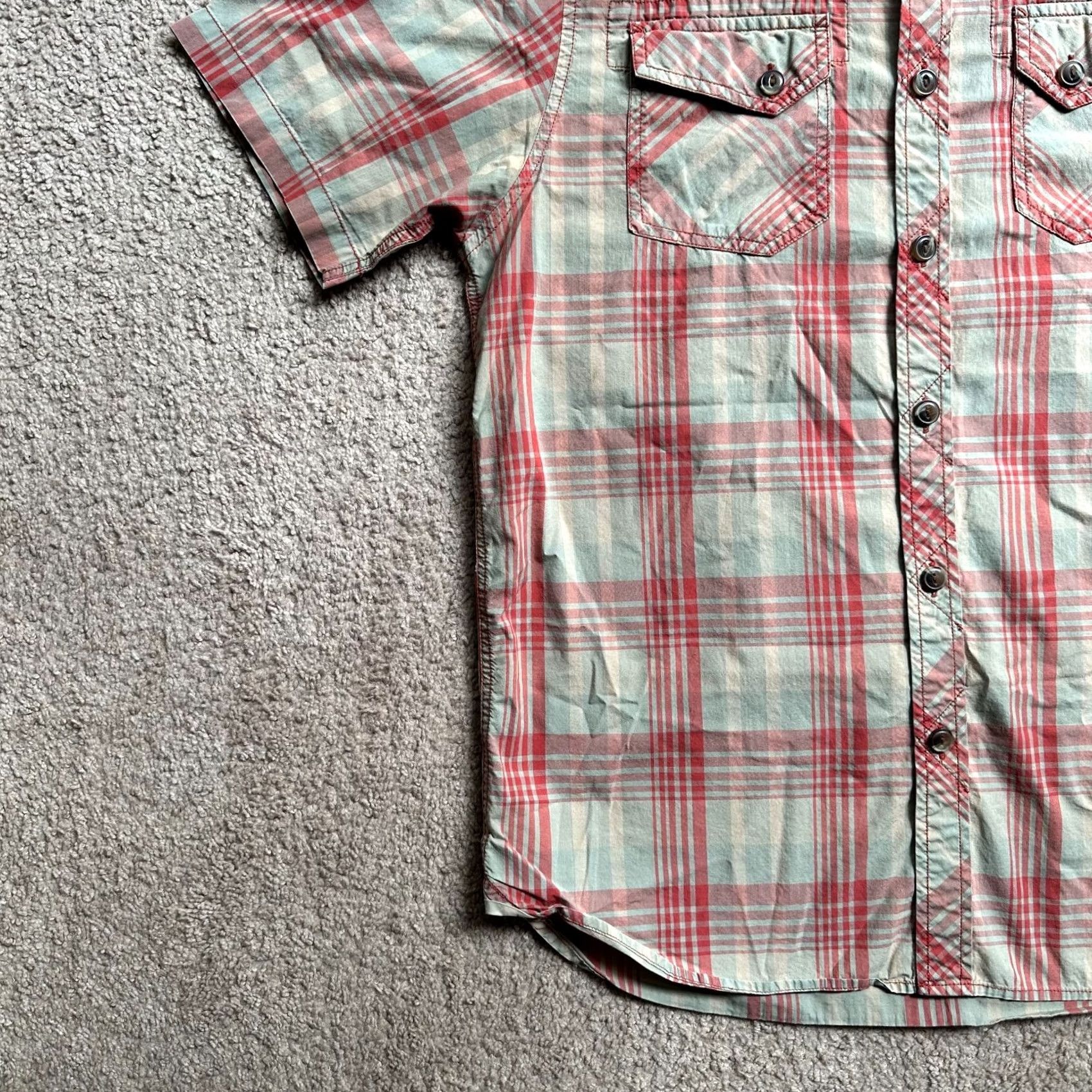 The North Face North Face Shirt Mens Medium Button Up Short Sleeve Red Plaid Point Collar Size US M / EU 48-50 / 2 - 5 Thumbnail