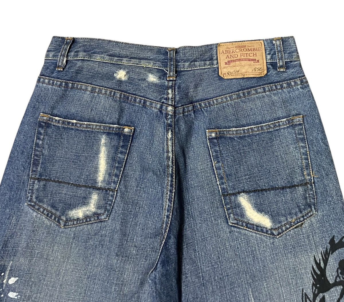 Abercrombie & Fitch Rare Design Vintage Abercrombie & Fitch Sukajan Jeans 2000s Size US 30 / EU 46 - 4 Thumbnail