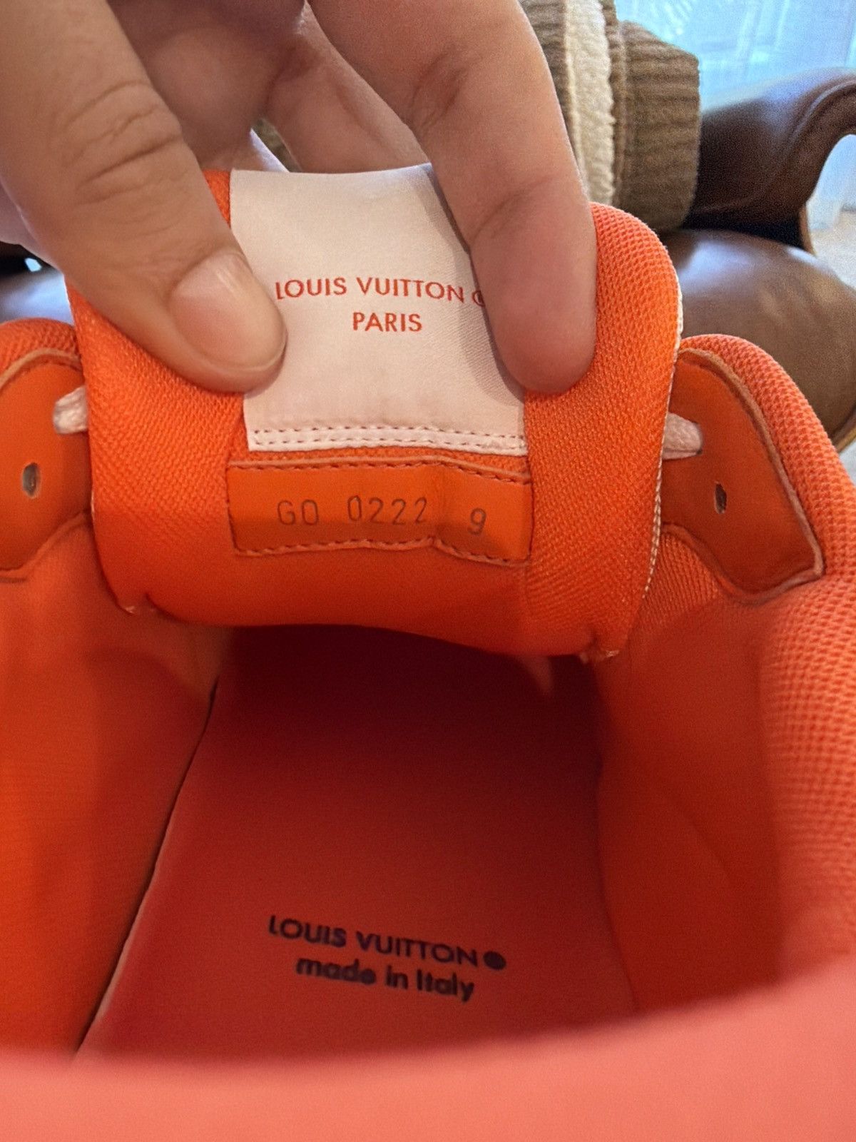 Louis Vuitton Louis Vuitton X Virgil - LV Trainer - Orange Size US 10.5 / EU 43-44 - 5 Thumbnail