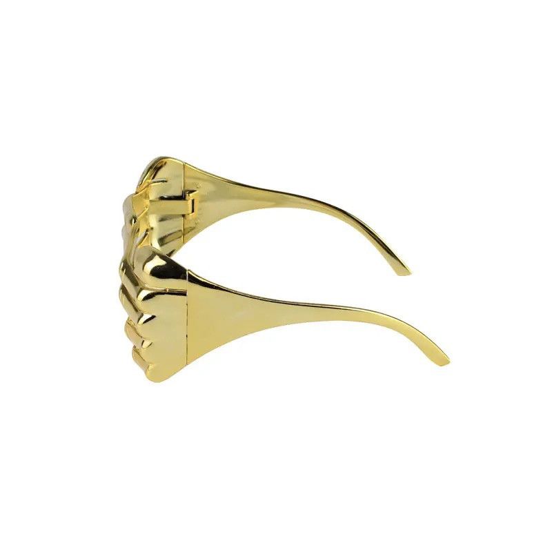 Vintage Gold Bar Fingers Festival Glasses 😎 Size ONE SIZE - 5 Thumbnail