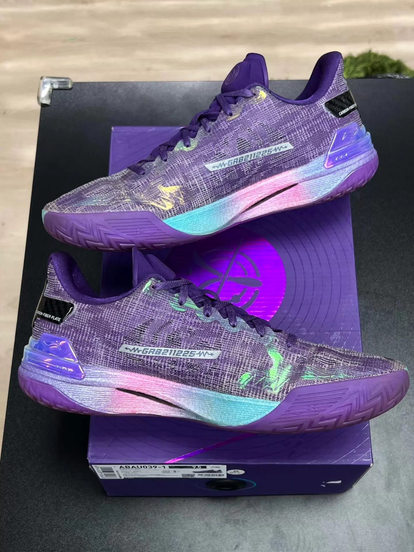 Li-Ning LI-NING Gamma Carbon Bounce Purple 43 (Box, Lightly Worn) Size US 10 / EU 43 - 6 Thumbnail