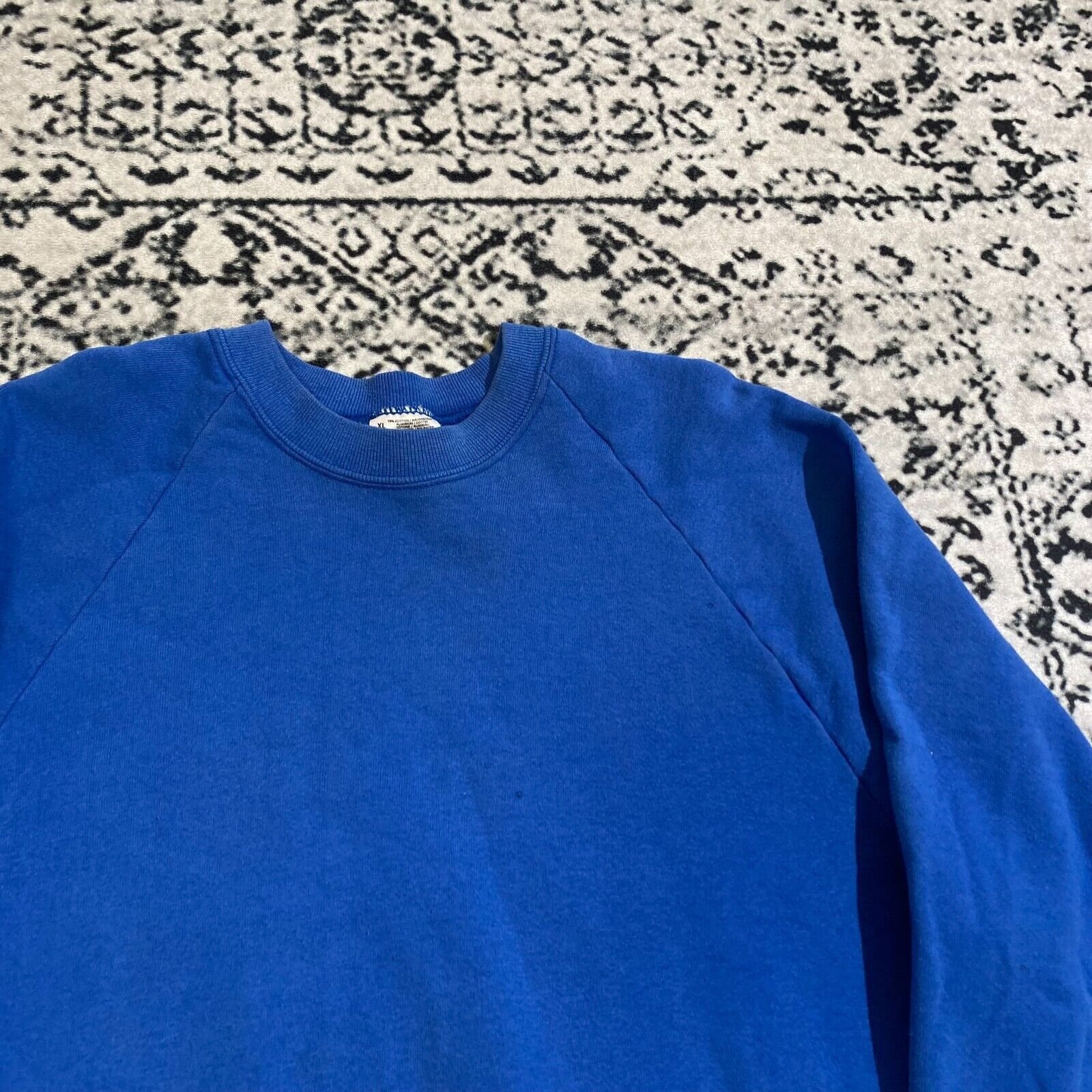 Vintage Vintage Blue Cotton Crewneck Size XL Y2K 90s Essential Size US XL / EU 56 / 4 - 4 Thumbnail