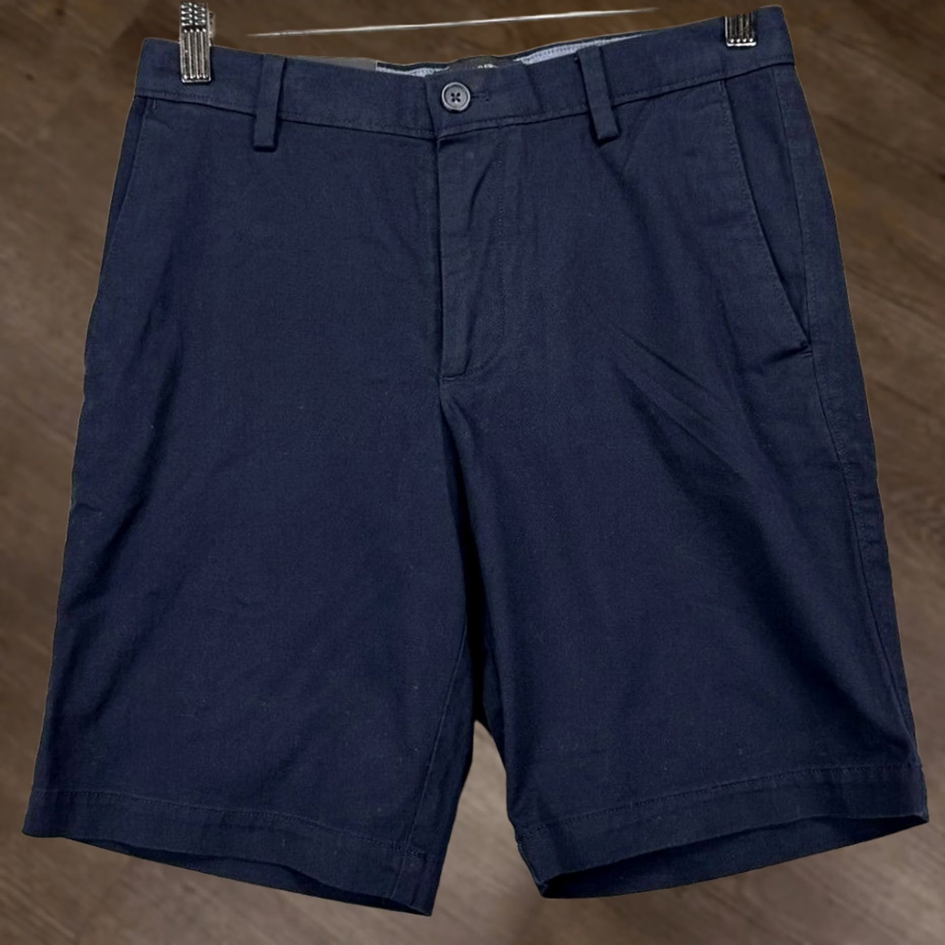 Banana Republic VINTAGE Banana Republic Shorts Mens 29X10 Aiden Navy Blue Khaki Stretch Casual NEW Size US 29 - 1 Thumbnail