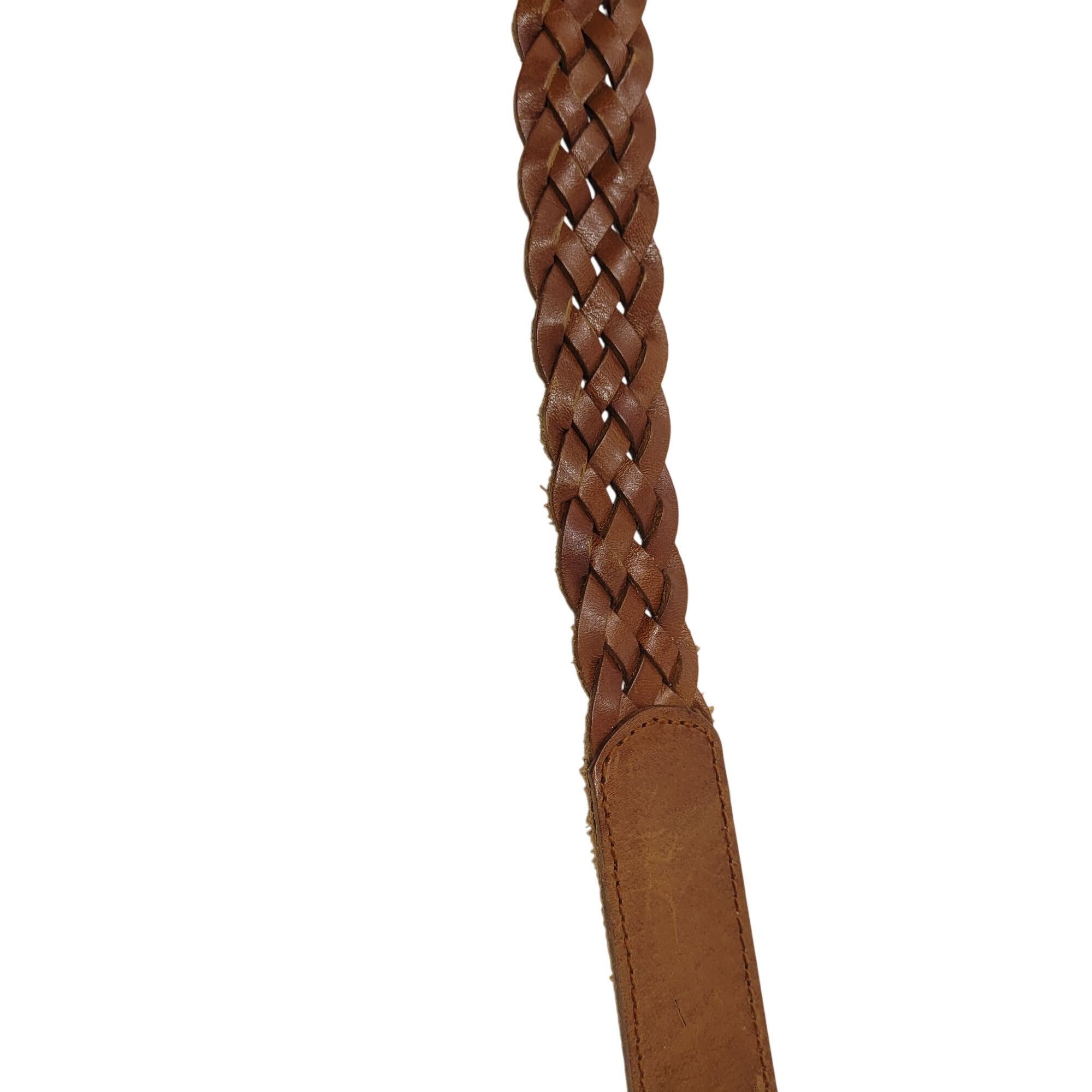 Liz Claiborne Vtg Western Boho Camel Brown Braided Weaved Genuine Leather Size ONE SIZE - 8 Thumbnail