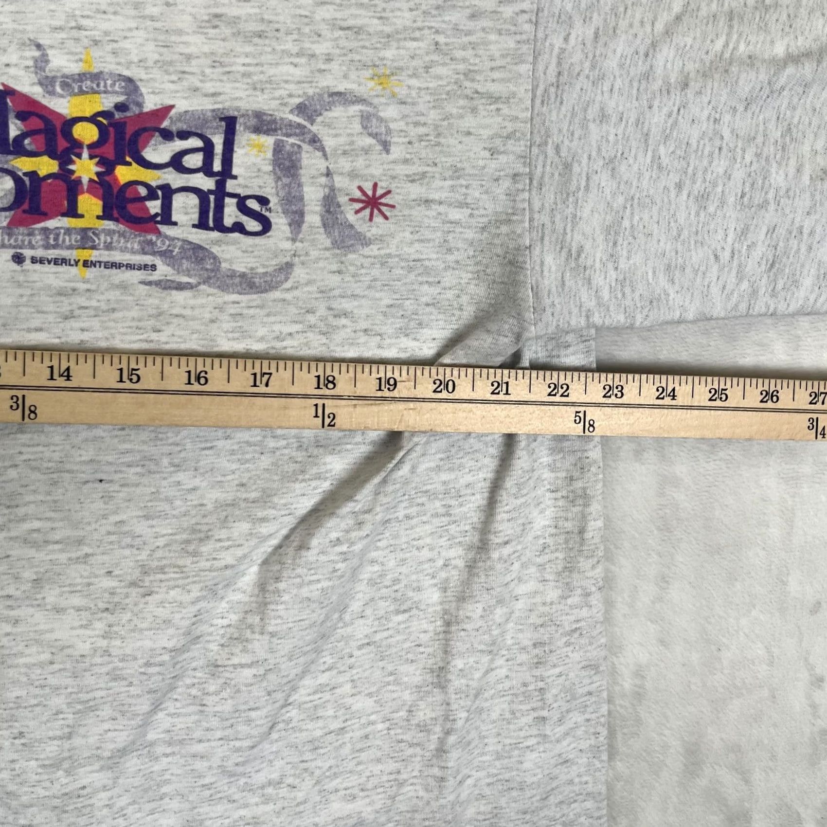 Vintage VINTAGE Oneita Magical Moments T-Shirt Mens XL Gray 1994 90s Graphic Print Crew Neck Short Sleeve Preshrunk Size US XL / EU 56 / 4 - 6 Thumbnail