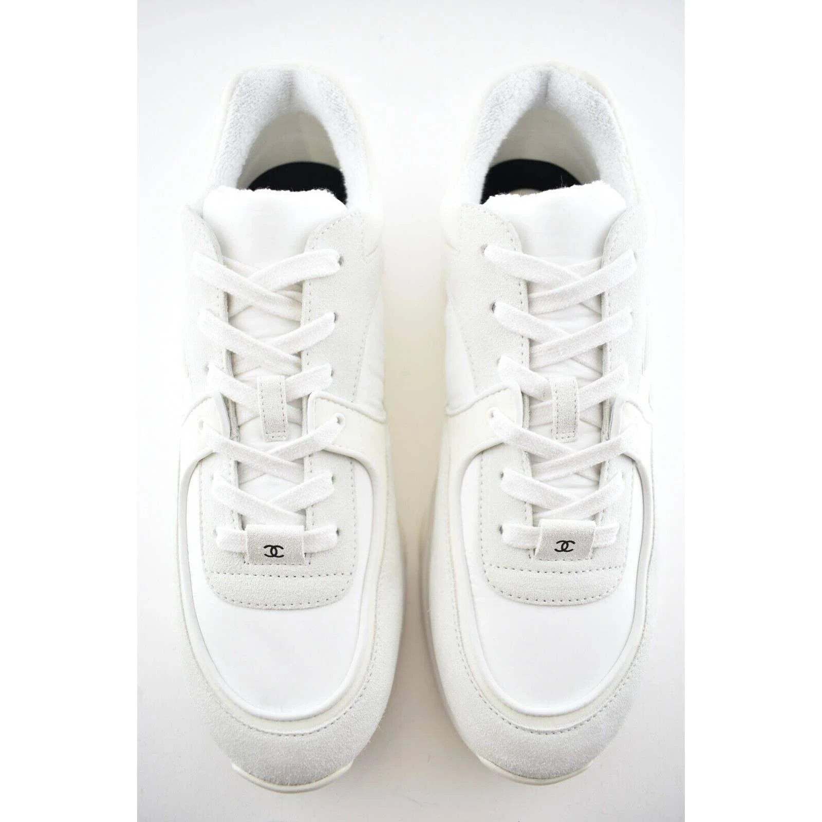 Chanel Chanel Suede Leather Lace Low Top Trainer Sneaker 44 11 Size US 11 / EU 44 - 6 Thumbnail