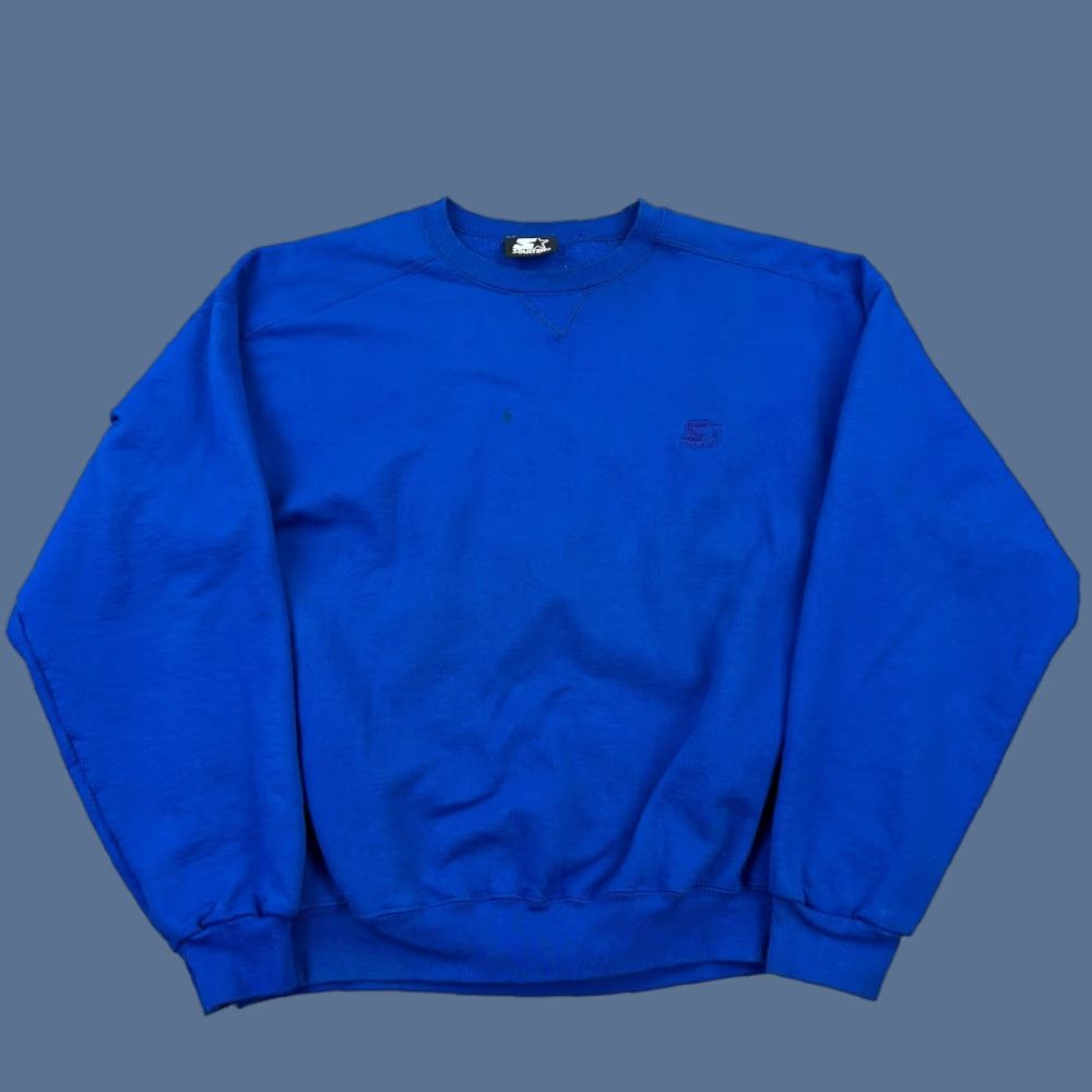 Starter VINTAGE Starter Sweatshirt Mens XL Blue Embroidered Logo Crewneck Pullover Y2K Size US XL / EU 56 / 4 - 1 Thumbnail