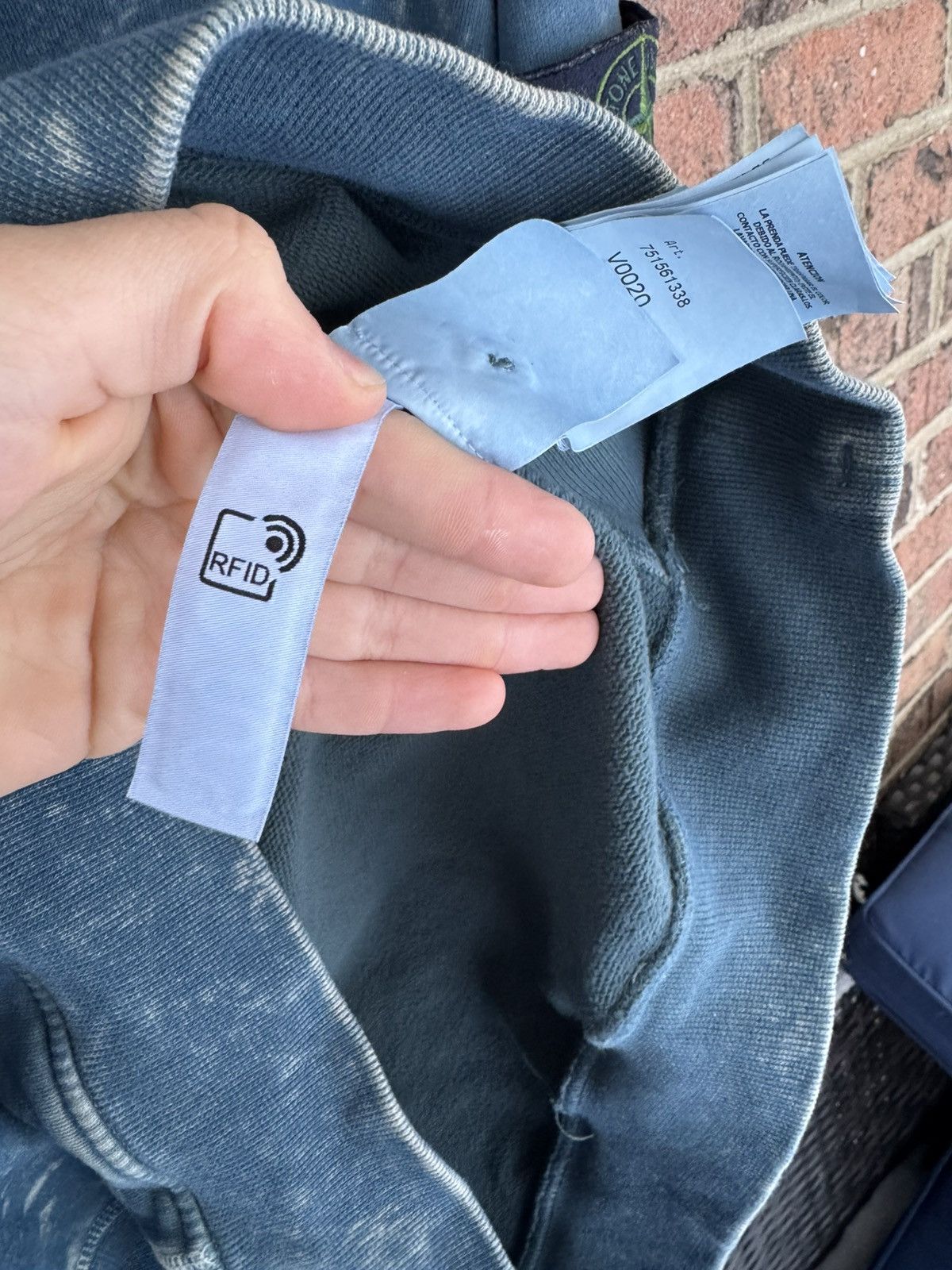 Stone Island Stone Island off dye blue-green hoodie Size US L / EU 52-54 / 3 - 6 Thumbnail