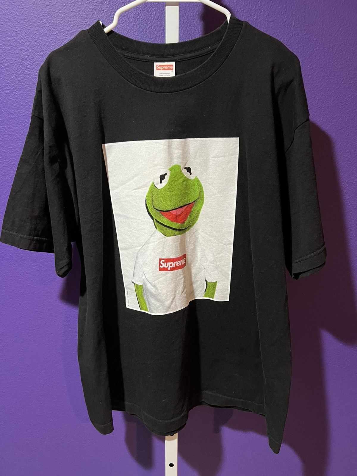 image of Supreme Kermit Photo Tee 2008 in Black, Men's (Size XL)