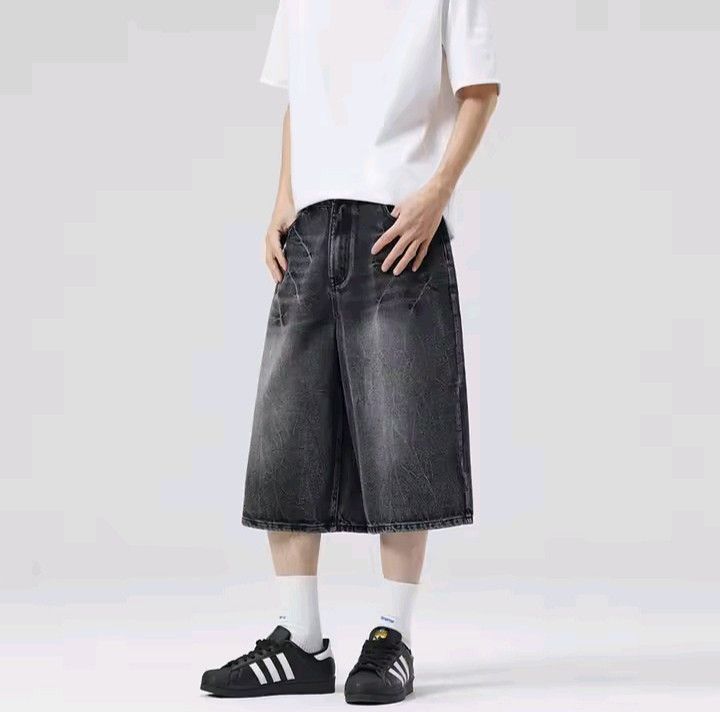 Japanese Brand × Jean Lightning Crack Baggy Denim Shorts Size US 30 / EU 46 - 3 Thumbnail