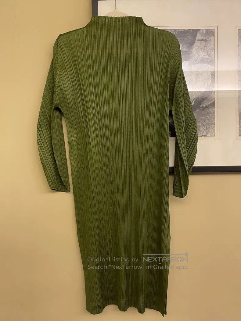 Issey Miyake Issey Miyake Green Asymmetric Dress Size L / US 10 / IT 46 - 2 Thumbnail