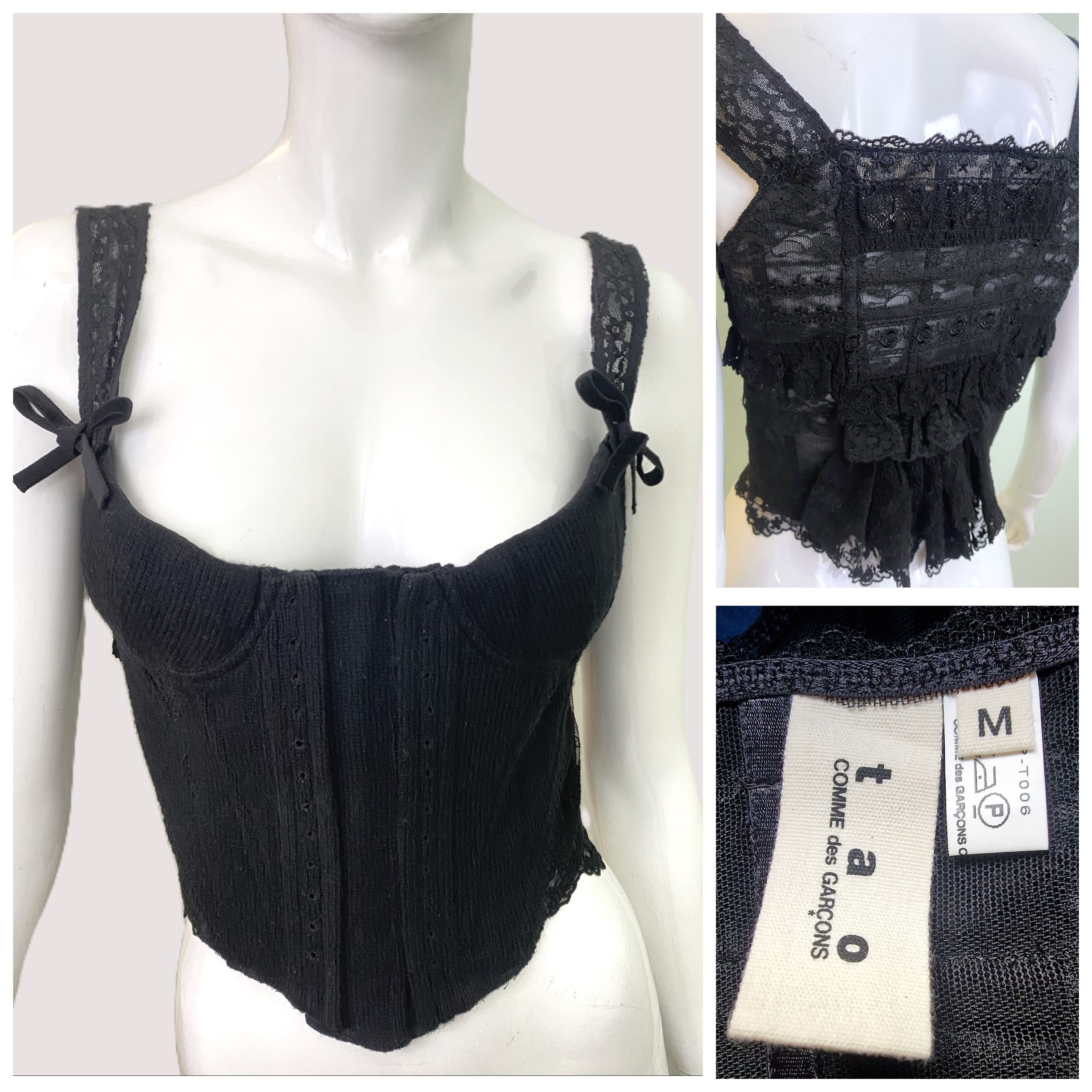 Comme des Garcons Tao Tricot Knit Knitted Top Bustier Corset