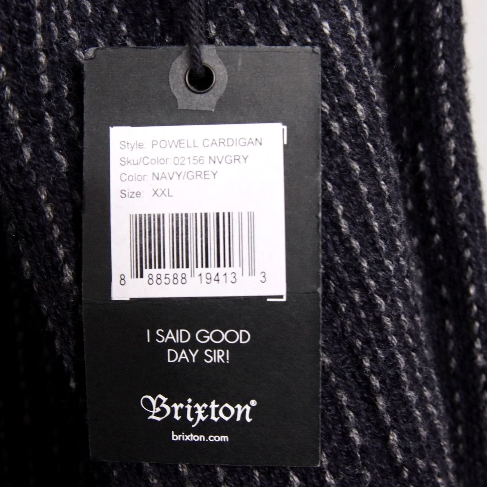 Brixton Brixton Powell Cardigan Sweater Mens XXL Navy Blue Knit Button Front Pockets Striped Casual Vintage-Style Knitwear Size US XXL / EU 58 / 5 - 5 Thumbnail