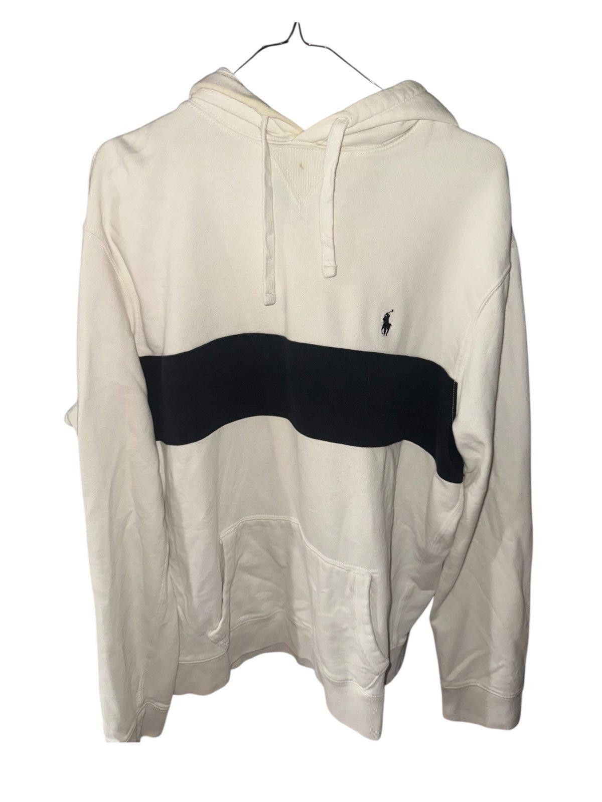 Polo Ralph Lauren Polo Ralph Lauren Hoodie Black/White Waffle Knit Sz XL Rare Size US XL / EU 56 / 4 - 1 Thumbnail