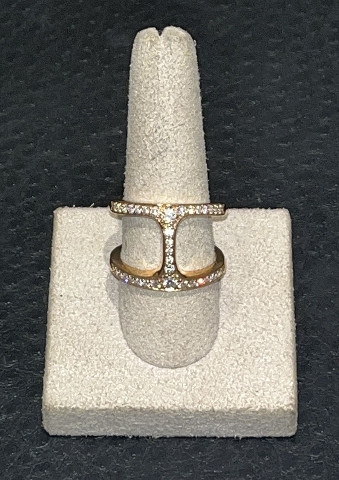 Hoorsenbuhs Hoorsenbuhs Phantom Ring - 18K Rose Gold with Pavé Diamonds Size ONE SIZE - 1 Thumbnail
